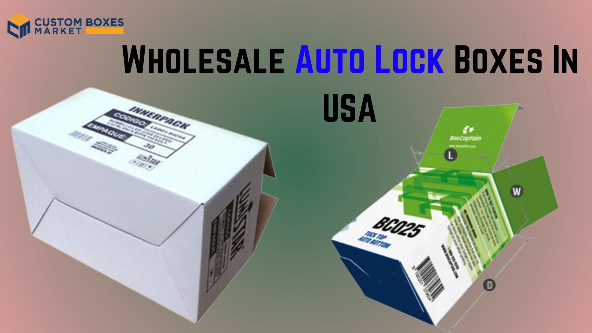 Custom Auto Lock Boxes Wholesale For Secure Product Storage And Shipping